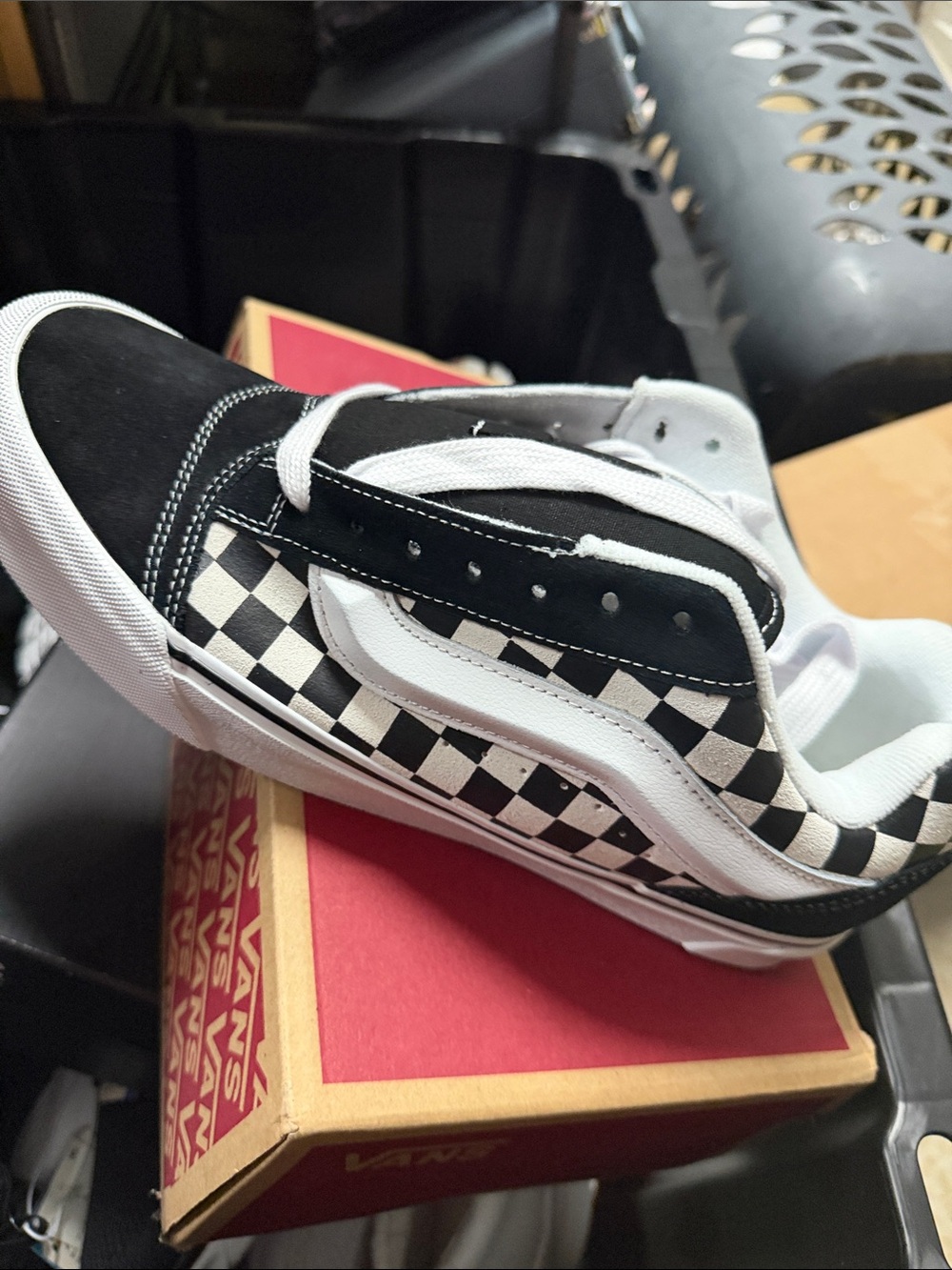 Vans Knu Skool Checkerboard Low-Top Sneaker - Picture 3 of 4